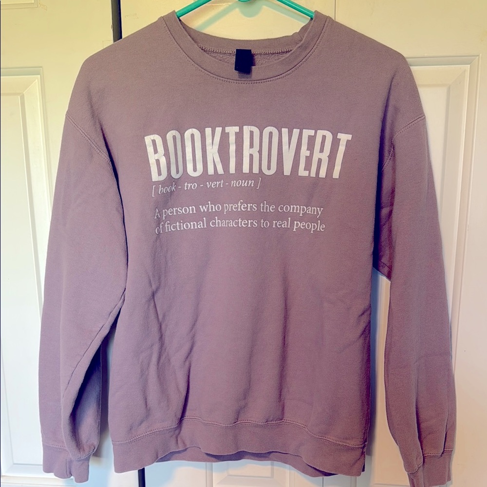 Booktrovert Purple Sweater